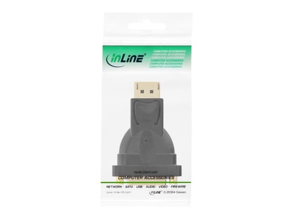 InLine 17199J, DisplayPort male, DVI-D, Musta