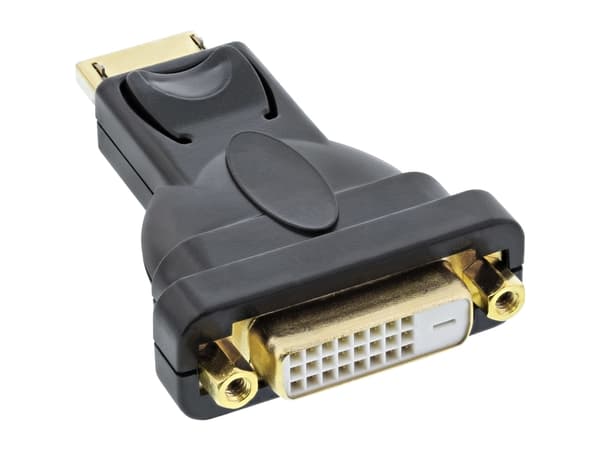InLine 17199J, DisplayPort male, DVI-D, Musta