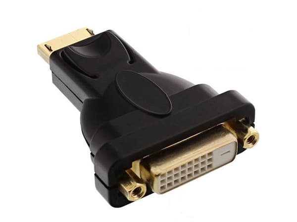 InLine 17199J, DisplayPort male, DVI-D, Musta