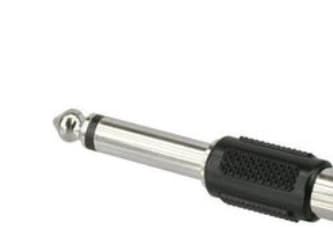 InLine 99322, 6.3mm jack male, RCA F, Sort, Sølv