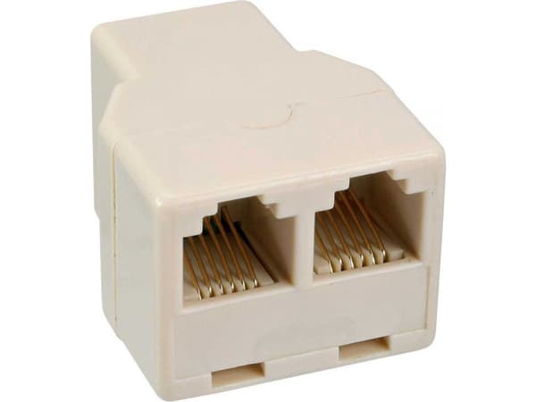 InLine 69999B, RJ12, 2xRJ12, Hun/hun, Beige