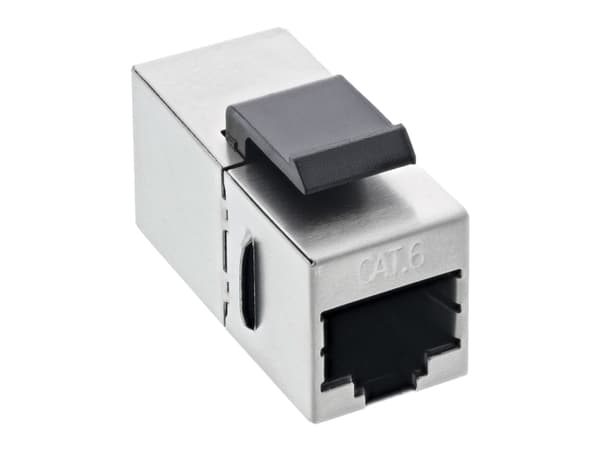 InLine 74206B, RJ45, RJ45, Svart, Silver