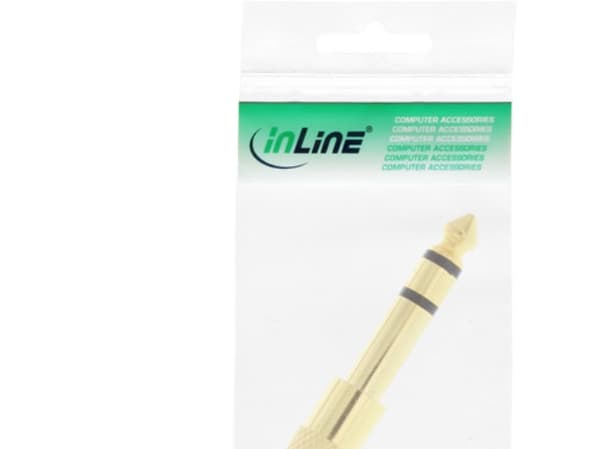 InLine 99305P, 3.5mm jack female, 3.5mm, Sort, Gull