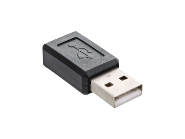 InLine 31612, USB 2.0 A-plugg, Micro-USB B, Sort
