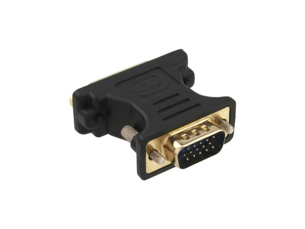 InLine 17790P, VGA (D-sub) HD hann, VGA, Sort
