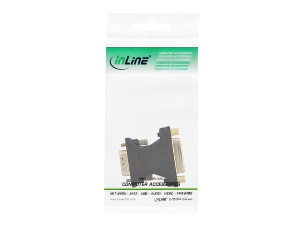 InLine 17790P, VGA (D-sub) HD hann, VGA, Sort