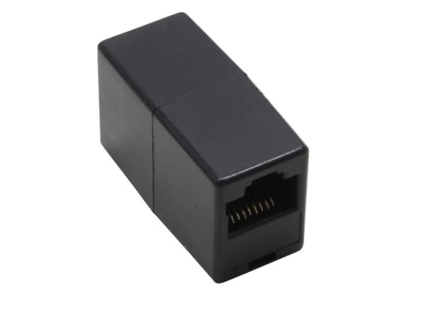 InLine 69998, RJ45 female, RJ-45, Svart