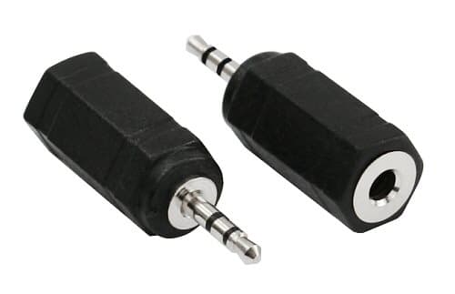 InLine 99308, 2.5mm jack male, 3,5mm, Svart