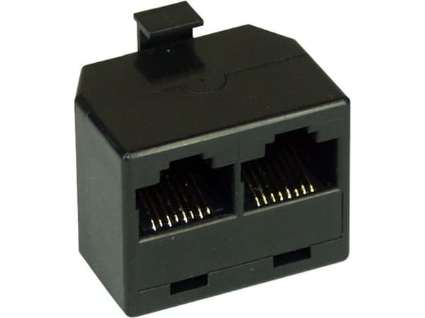 InLine 69934, 2xRJ45, RJ45, Svart