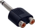 Miniatyrbild 2 av 2: InLine 99339, 6.3mm jack male mono, 2xCinch, Svart