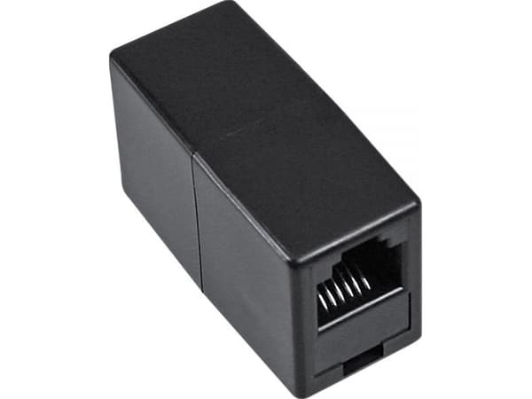 InLine 69999C, RJ11 female, RJ11, Sort