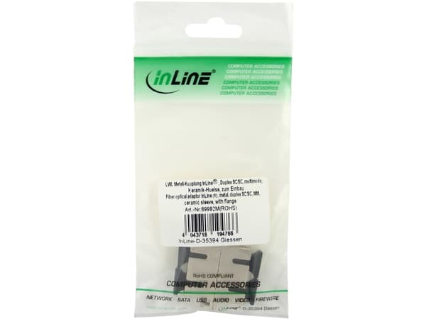 InLine Duplex SC/SC, Multimode, with flange, SC female, 2 x SC, Hopea