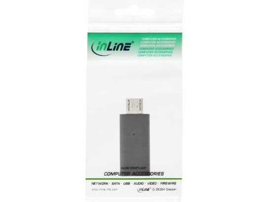 InLine 33302I, mikro USB hann, USB C, Sort
