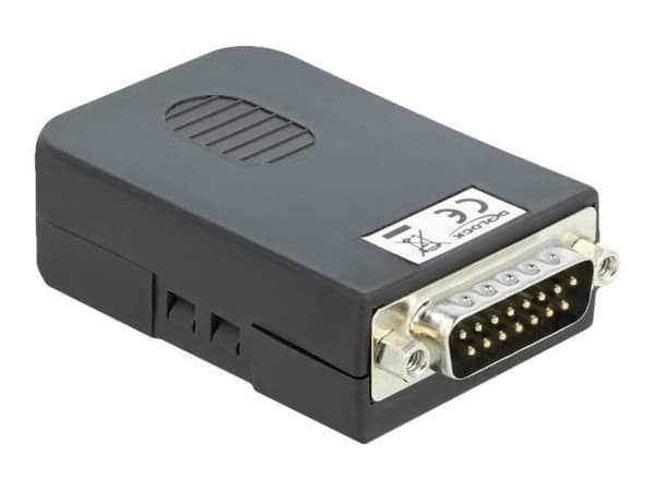 Delock - Seriell adapter - 15 pin D-Sub (DB-15) (hane) till 16 pin terminal block - väggfristående skruvar