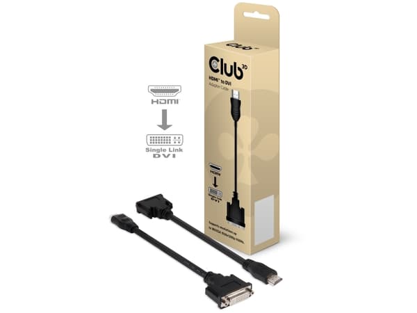 Club 3D - Video adapter - HDMI hann til DVI-I hunn