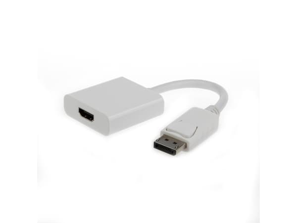 Cablexpert A-DPM-HDMIF-002-W - Video adapter - DisplayPort hann til HDMI hunn - skjermet - hvit