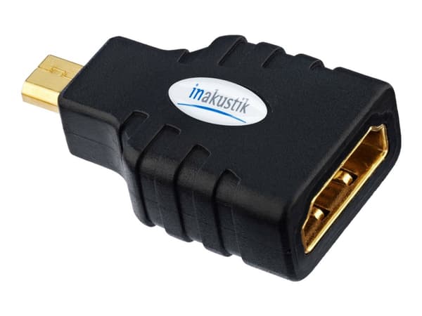 in-akustik Premium HDMI Micro Adapter - HDMI adapter - HDMI hun til mikro HDMI han - sort
