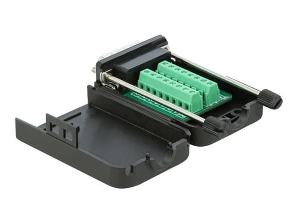 Delock - VGA-adapter - 15 pin D-Sub (DB-15) (hane) till 16 pin terminal block - tumskruvar