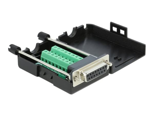 Delock - VGA-adapter - 15 pin D-Sub (DB-15) (hunn) til 16 pin terminal block - tommelskruer
