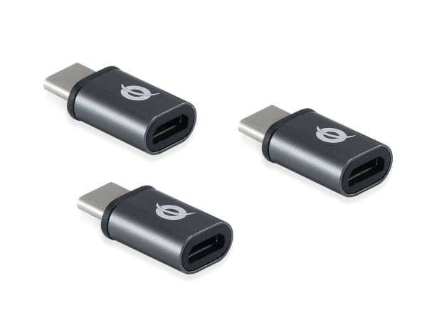 Conceptronic DONN05G, USB 2.0 Type-C, USB 2.0 Micro, Svart