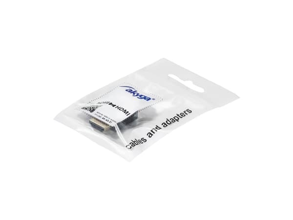 Akyga - High Speed - HDMI-adapter med Ethernet - HDMI hann til HDMI hann - svart - 4K-støtte