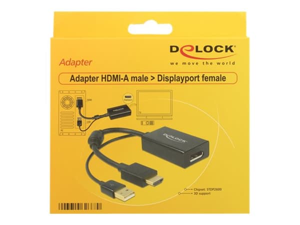 DeLOCK - Videotransformator - HDMI - DisplayPort - sortering - detaljeralg