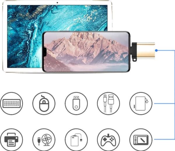 USB-adapter Mozos ADAPTER OTG MALE ADAPTER USB-C - USB-A FEMALE