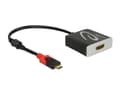 Miniatyrbild 3 av 5: Delock - Videokort - 24 pin USB-C hane till HDMI hona - 20 cm - svart - stöd för 4K, aktiv