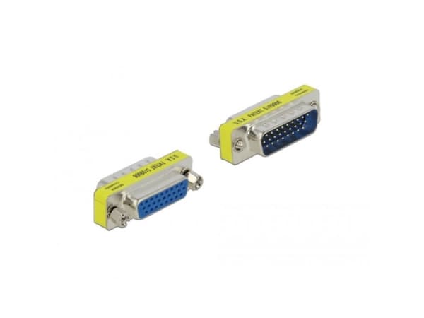 Delock - Seriell/parallell könbytare - DB-26 (hane) till DB-26 (hona) skruvbar