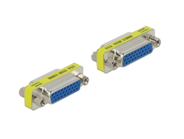 Delock - Seriell hann-hunnveksler - DB-26 (hunn) til DB-26 (hunn) - tommelskruer