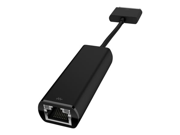 HP ElitePad Ethernet Adapter - Nätverkskort - 70-stifts dockningskontakt (hane) till RJ-45 (hona) - 16.9 cm - svart - för Elite x2 1011 G1; ElitePad