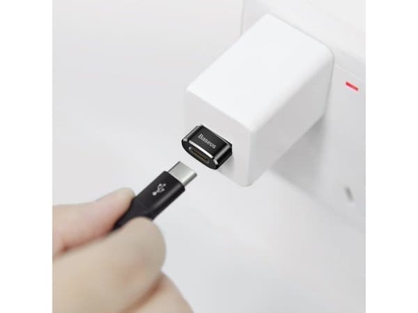 Baseus - USB-adapter - USB (hane) till 24 pin USB-C (hona) - 5 A - svart