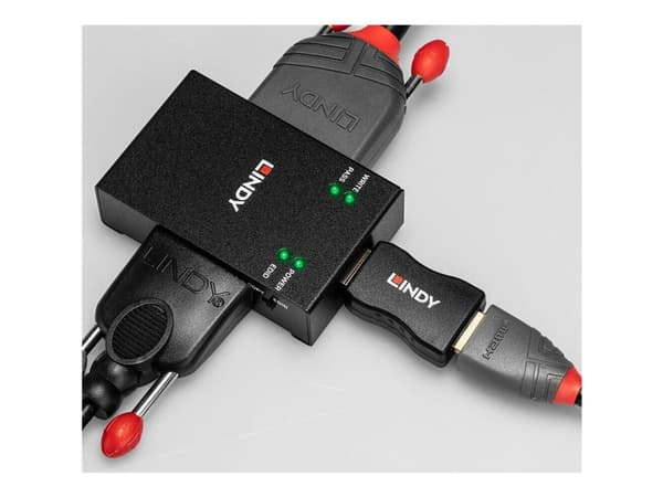 Lindy HDMI 2.0 EDID Emulator - EDID leser / skriver - HDMI - svart