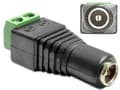 Miniatyrbild 4 av 5: Delock Adapter DC 2.1 x 5.5 mm female > Terminal Block - Strömadapter - 2 stifts terminalblock (hona) till likströmsuttag 2,1 mm (hona)