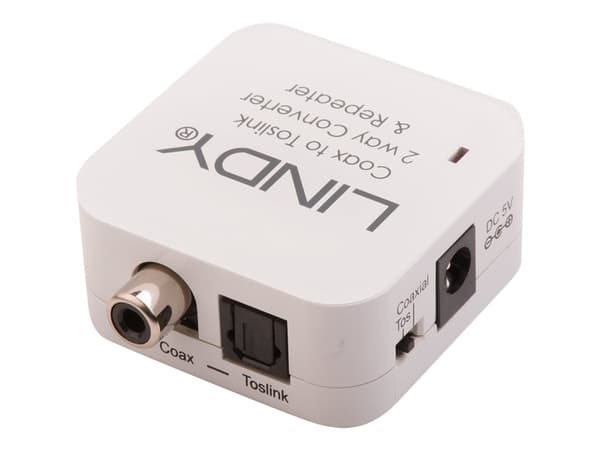 LINDY SPDIF Digital / Toslink Audio Converter - Medieomformer - RCA / TOSLINK