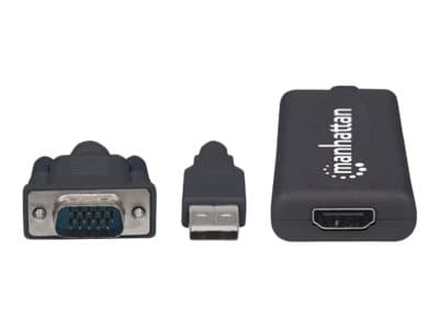 Manhattan 152426, 1 m, USB Type-A + VGA (D-Sub), HDMI, Hankjønn, Hunkjønn, Rett