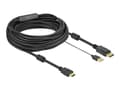 Miniatyrbilde 2 av 5: Delock - Video/lydkabel - HDMI, USB (kun strøm) hann til DisplayPort hann - 10 m - trippel beskyttelse - svart - 4K-støtte