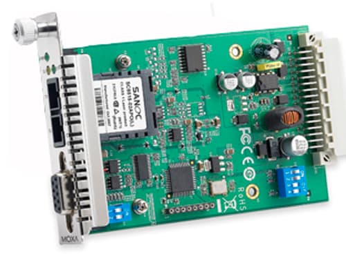 Moxa TCF-142-S-SC-RM - Fibermedieomformer - RS-232, RS-485, RS-442 - seriell RS-232, seriell RS-422, Sekvensielll RS-485 - 9-pin D-Sub (DB-9) / SC-en