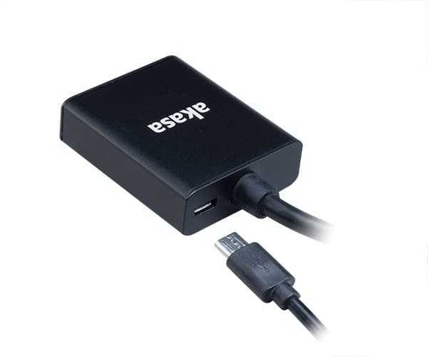 Akasa AK-CBHD23-20BK, HDMI Type A (Standard), VGA (D-Sub) + 3.5mm + USB Type-A, Hunkjønn, Hankjønn, Rett, Rett