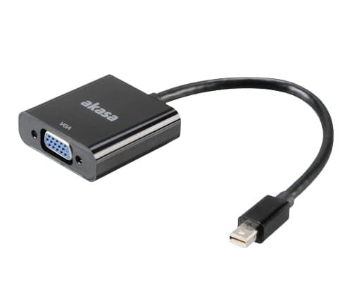 Akasa AK-CBDP07-20BK, DVI-utgang, DisplayPort-utgang, 1, VGA (D-Sub)-utgang, 1920 x 1200 piksler