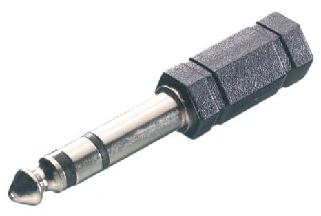 Vivanco 46066, 6.3mm, 3.5mm, Sort