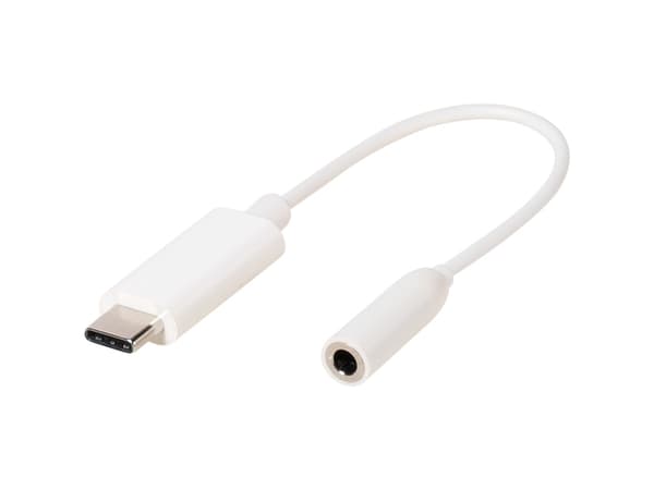 Vivanco CC UC A 1, 3.5mm, Hunkjønn, USB, Hankjønn, 0,1 m, Hvit