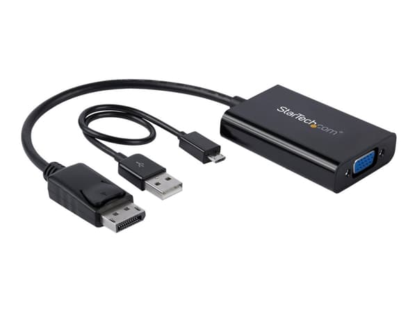 StarTech.com DisplayPort to VGA Adapter with Audio - 1920x1200 - DP to VGA Converter for Your VGA Monitor or Display (DP2VGAA) - DisplayPort / VGA-ad