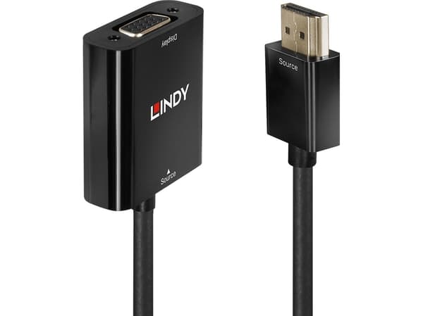 Lindy 38291, 0,1 m, HDMI Type A (Standard), VGA (D-Sub), Hankjønn, Hunkjønn, Rett