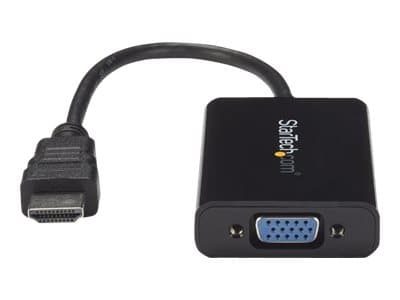 StarTech.com HDMI till VGA-videoadapter med audio för stationär/bärbar dator/Ultrabook - 1920x1080 - Videokort - HDMI hane till HD-15 (VGA), minijack