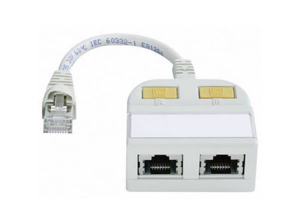 Telegärtner T-Adaptor S Cat.5e, 2x10/100BT