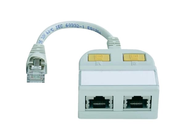 Telegärtner T-Adaptor S Cat.5e, 2x10/100BT