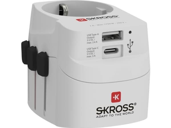 Skross 1.302462, Universal, Universal, tyyppi B, tyyppi G (UK), tyyppi I (AU), tyyppi C, tyyppi F, 100-250 V, 50/60 Hz