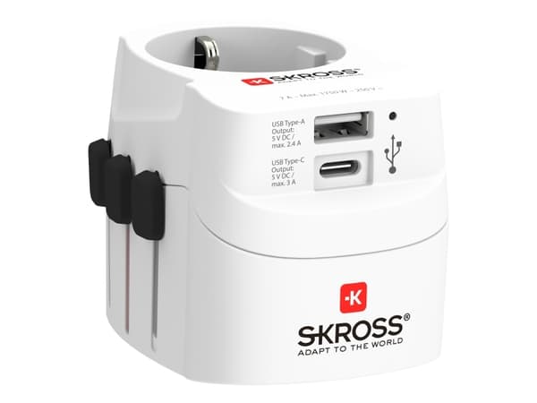 Skross 1.302462, Universal, Universal, tyyppi B, tyyppi G (UK), tyyppi I (AU), tyyppi C, tyyppi F, 100-250 V, 50/60 Hz