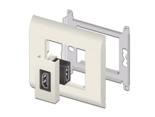 Delock - Easy 45 - trykklåsmodul - HDMI - hvit, RAL 9003